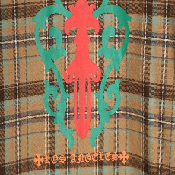 Chrome Hearts Flannel Sword Check Shirt - Picture 6 of 9